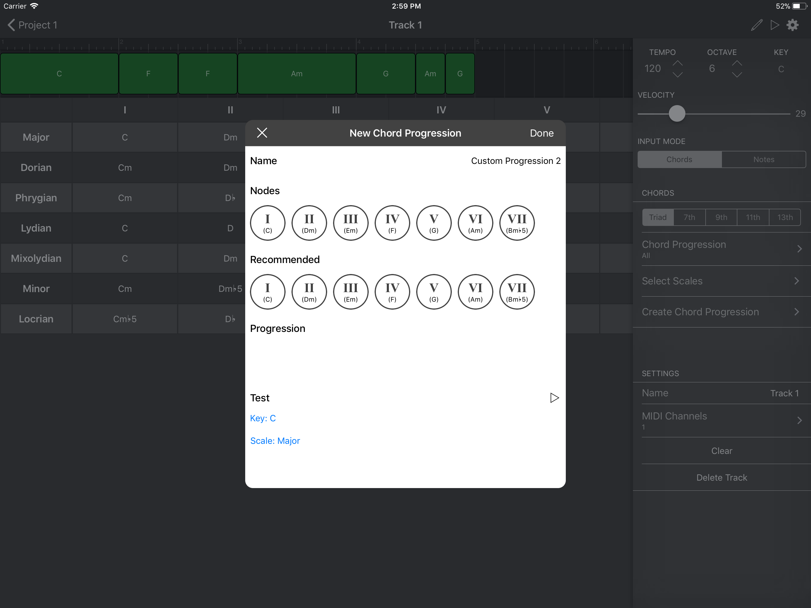 Create Custom Chord Progressions