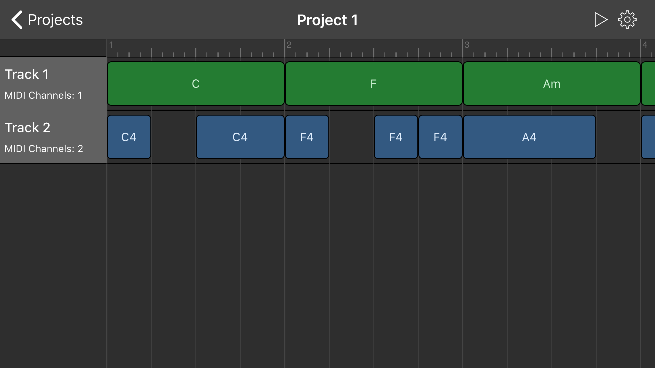 Create up to 16 Tracks