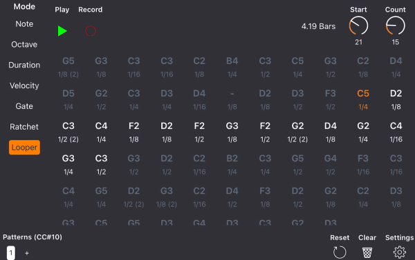 Loop back the sequences