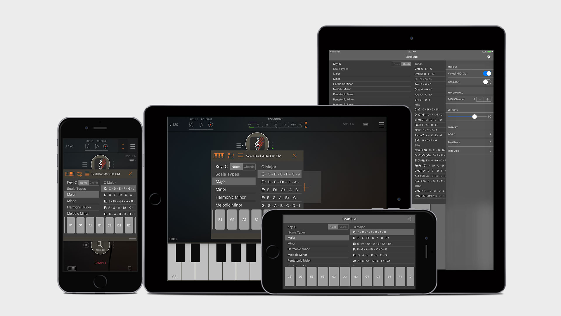 ScaleBud - Interactive Music Theory MIDI Keyboard