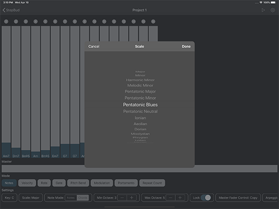 Built-in Music Theory Engine with +40 Scales